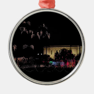 Mesa temple christmas lights metal ornament