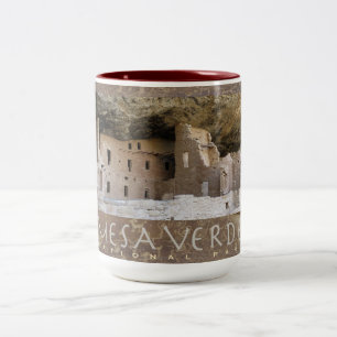 MESA VERDE NAT’L PARK-Colorado-Cliff Dwellings- Two-Tone Coffee Mug