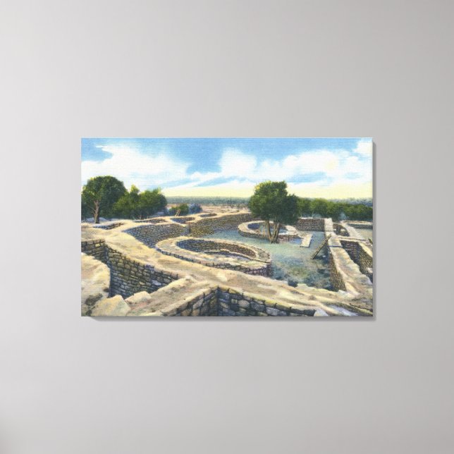 Mesa Verde Nat. Park, Colorado - Sun Temple Canvas Print (Front)