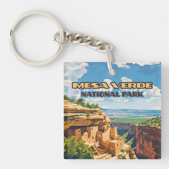 Mesa Verde National Park Colorado Cliff House Keychain (Front)