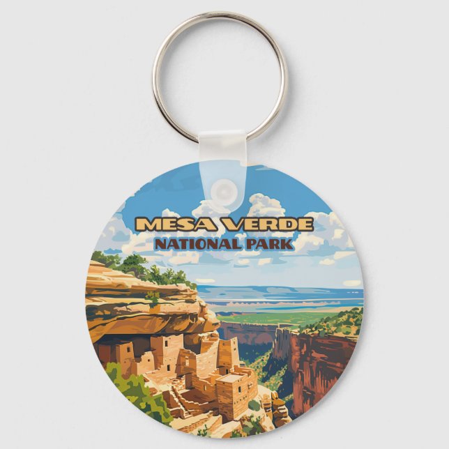 Mesa Verde National Park Colorado Cliff House Keychain (Front)
