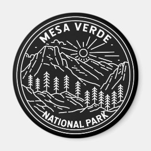 Mesa Verde National Park Colorado Monoline Magnet
