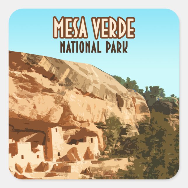 Mesa Verde National Park Colorado Square Sticker (Front)