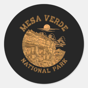 Mesa Verde National Park Colorado Travelling Natur Classic Round Sticker
