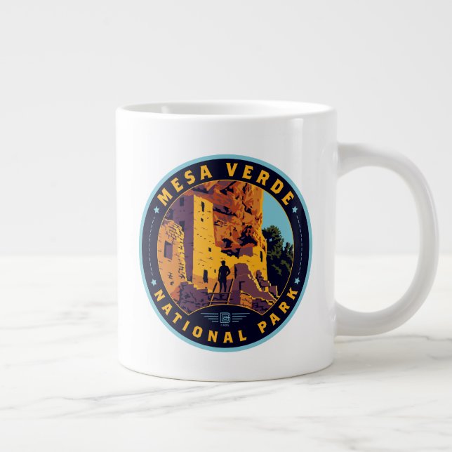 Mesa Verde National Park Large Coffee Mug (Right)
