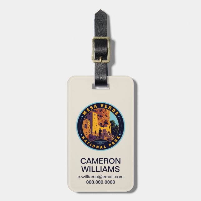 Mesa Verde National Park Luggage Tag (Front Vertical)