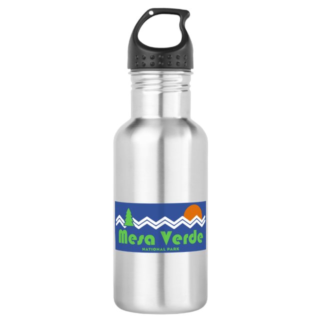 Mesa Verde National Park Retro 532 Ml Water Bottle (Front)