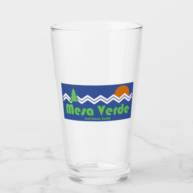 Mesa Verde National Park Retro Glass (Front)