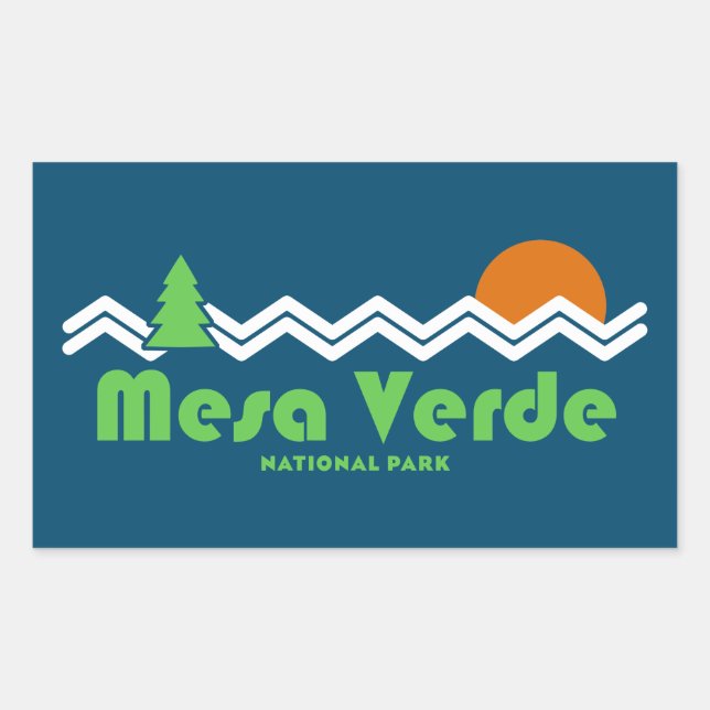 Mesa Verde National Park Retro Sticker (Front)