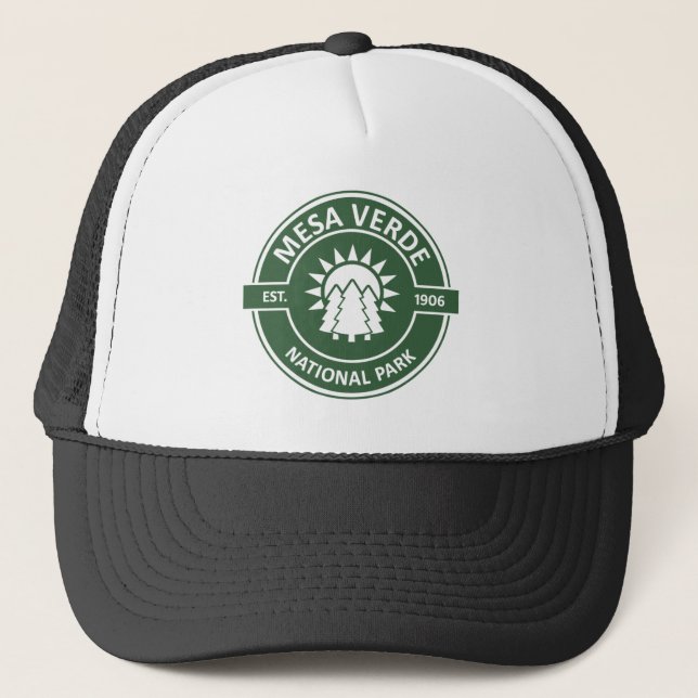 Mesa Verde National Park Sun Trees Trucker Hat (Front)