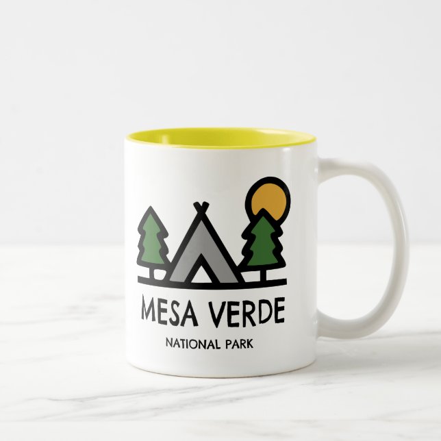 Mesa Verde National Park Two-Tone Coffee Mug (Right)