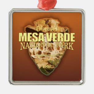 Mesa Verde NP (arrowhead) Metal Ornament