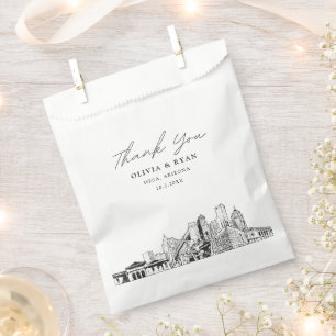 Mesa Wedding Skyline Personalized Favour Bag
