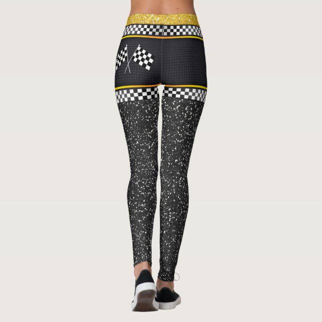 Mesdames Commencez vos moteurs Pop Fashion Legging (Dos)