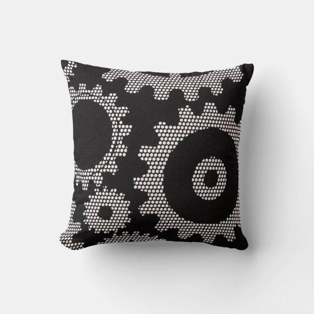 mesh gears pillow (Front)