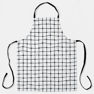 Mesh pattern monochrome geometric apron