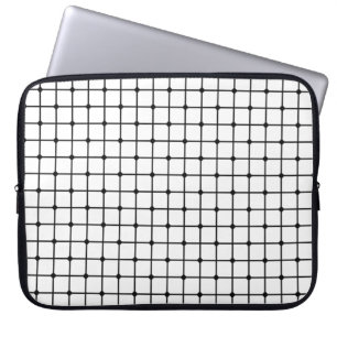 Mesh pattern monochrome geometric laptop sleeve