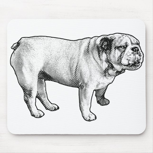 mesh rest calm, bulldog mouse pad (Front)