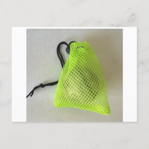 Mesh Vegetable Packing Bag, Mesh Drawstring Bag Postcard