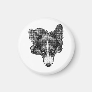 meshglow corgi face magnet