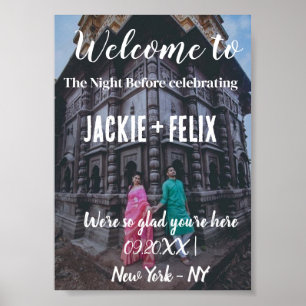 Mesmerize The Night Before' Wedding Welcome Sign 