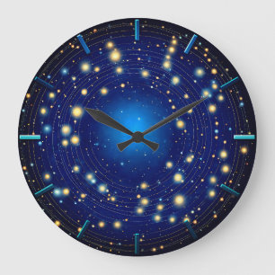 Mesmerized by the Night Sky Large Clock