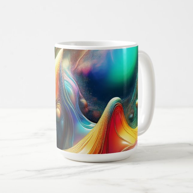 Mesmerizing Abstract Landscape Coffee Mug (Front Right)