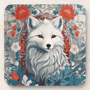 Mesmerizing Artic Fox Wildlife Coaster