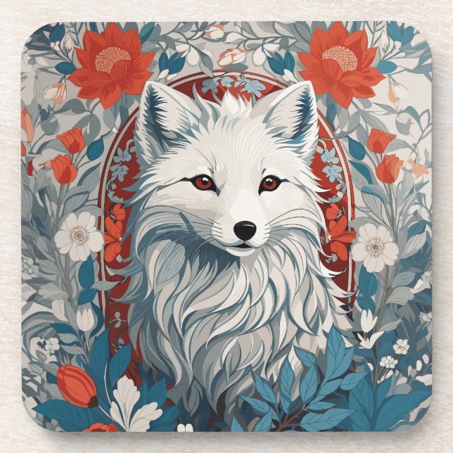 Mesmerizing Artic Fox Wildlife  Coaster (Front)