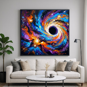 Mesmerizing Black Hole - Abstract Cosmic Art Poster