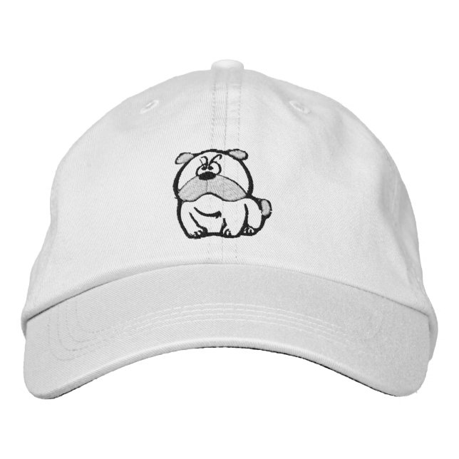 Mesmerizing Bulldog Embroidered Hat (Front)