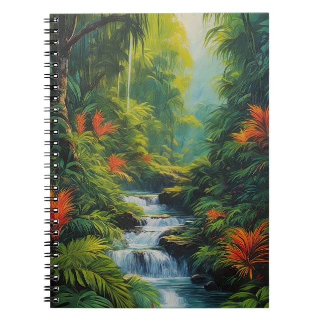 Mesmerizing Cascade of a Wild Stream Notebook (Front)