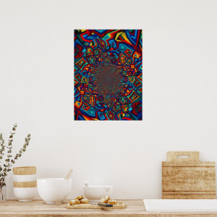 Mesmerizing Digital Art Tunnel Poster