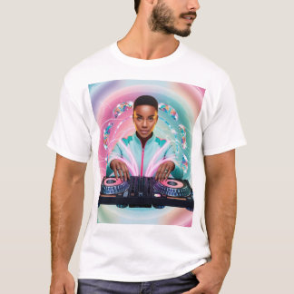 Mesmerizing DJ Kaleidoscope Design T-Shirt