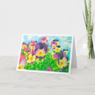 Mesmerizing Field watercolor art greeting card