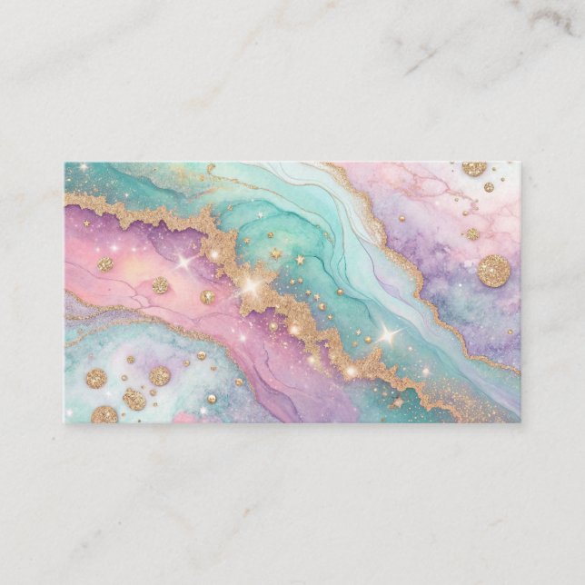 Mesmerizing Glitter Opal Background Business Card (Front)