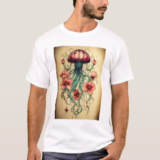 "Mesmerizing Jellyfish Design | Ocean-Inspired Art T-Shirt