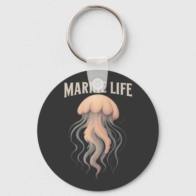 "Mesmerizing Jellyfish Glow Tee" Keychain (Front)