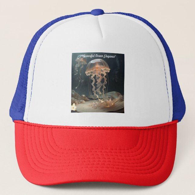 "Mesmerizing Jellyfish Illusion" Trucker Hat (Front)