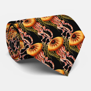 Mesmerizing Jellyfish Retro Art  Tie