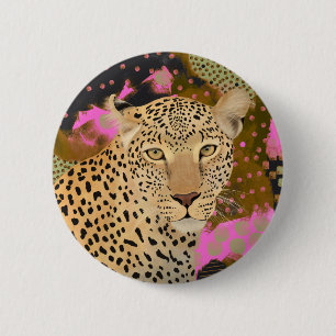 Mesmerizing Leopard 2 Inch Round Button