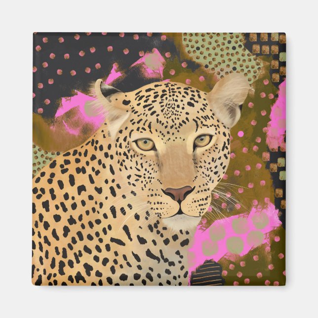 Mesmerizing Leopard Magnet (Front)
