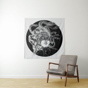Mesmerizing Medusa Art Tapestry