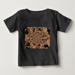 Mesmerizing Mosaic of Sushi Brown Colours Baby T-Shirt