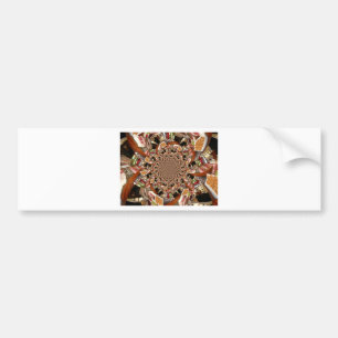 Mesmerizing Mosaic of Sushi Brown Colours Bumper Sticker