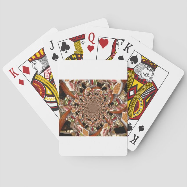 Mesmerizing Mosaic of Sushi Brown Colours Playing Cards (Back)