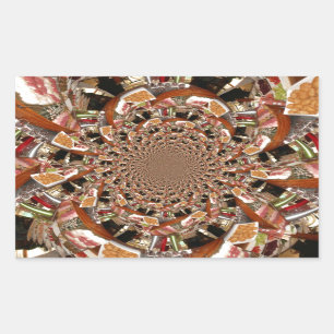 Mesmerizing Mosaic of Sushi Brown Colours Sticker