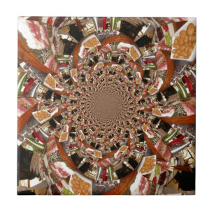 Mesmerizing Mosaic of Sushi Brown Colours Tile