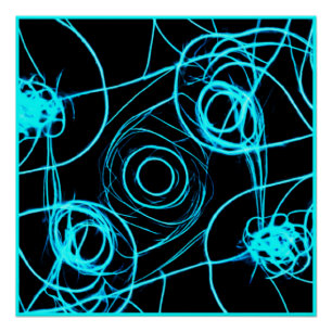 Mesmerizing Neon Patterns Art Poster