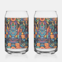 Mesmerizing Oceanic "Epochal Symmetry" 16oz Glass